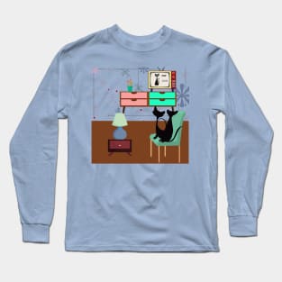 Retro Cat TV Long Sleeve T-Shirt